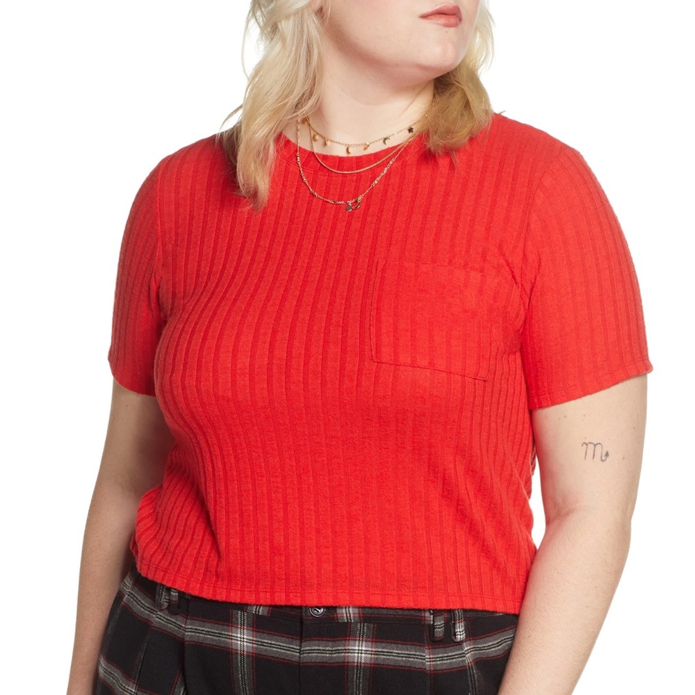 Women's Red X Claudia Sulewski Wide Rib Baby Tee